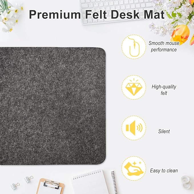 Alfombrilla de Fieltro para Escritorio 35.4 x 15.7 Pulgadas miniatura 4