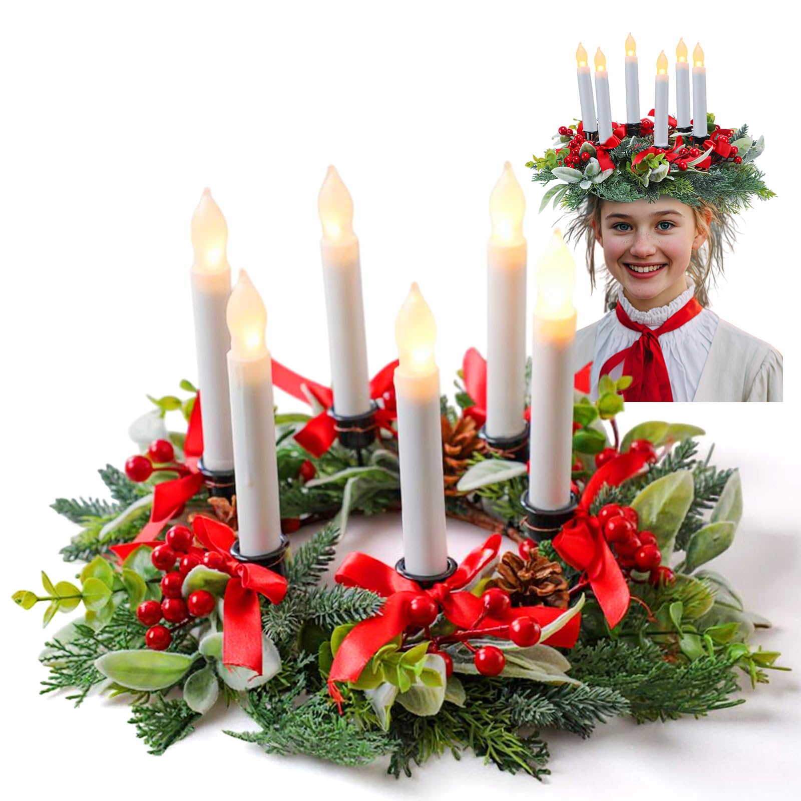 ✳︎ベル付き✳︎christmas wreathe④ Amazon.com: Chuangdi Christmas Wooden Bead Garland Wreath, 39