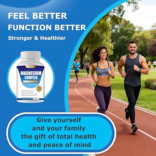 Miniatura 6 de Suplemento Complejo de Magnesio 8 Elemental 1000mg Suplemento de magnesio con glicinato, malato, citrato Sueño, relajación, huesos y músculos