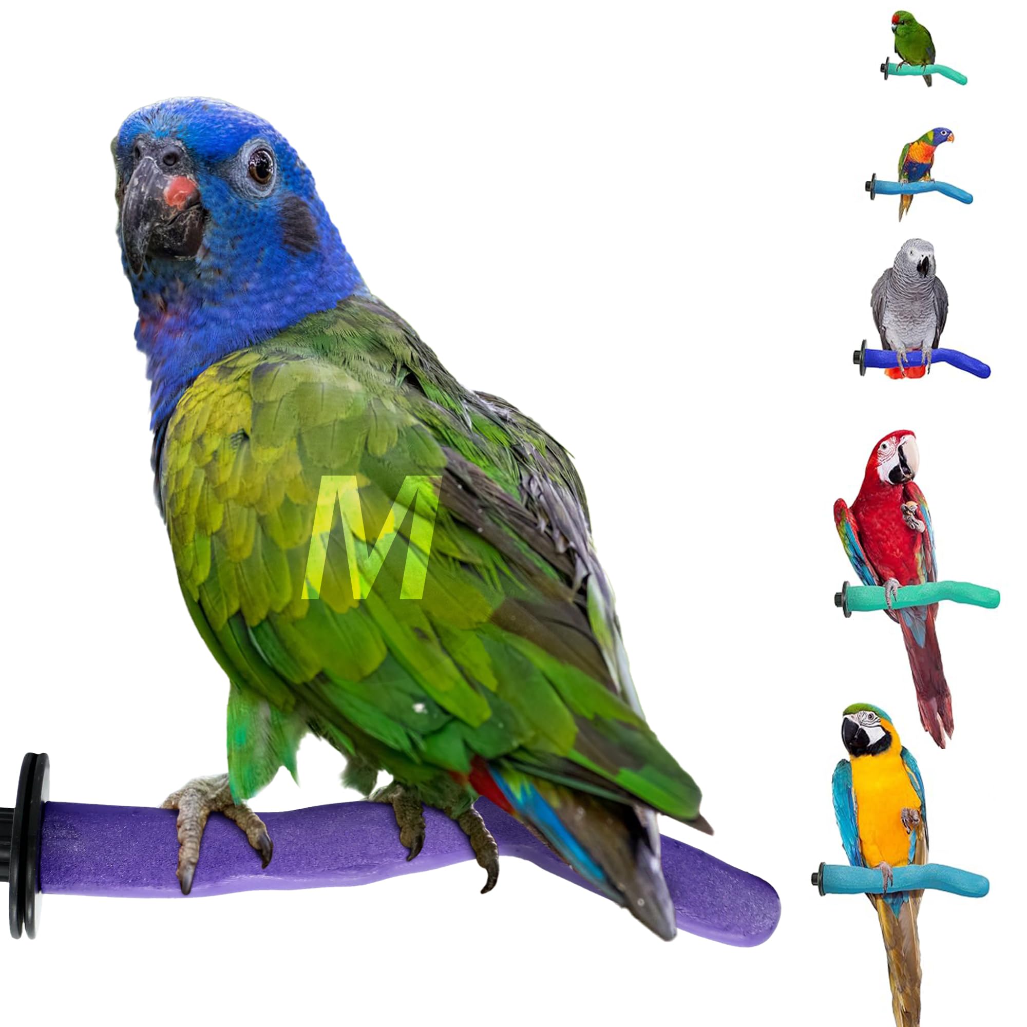 Sweet Feet and Beak Safety Pumice Perch Bird Toy - Features Real Pumice - Trims Nails and Beak like Pet Grooming Clippers - Promotes Healthy Feet - Safe, Non-Toxic Bird Supplies for Bird Cages