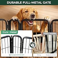 Vista 2 de FXW Puerta para perros extra ancha diseñada para uso en interiores, ancho ajustable de hasta 165 pulgadas de ancho