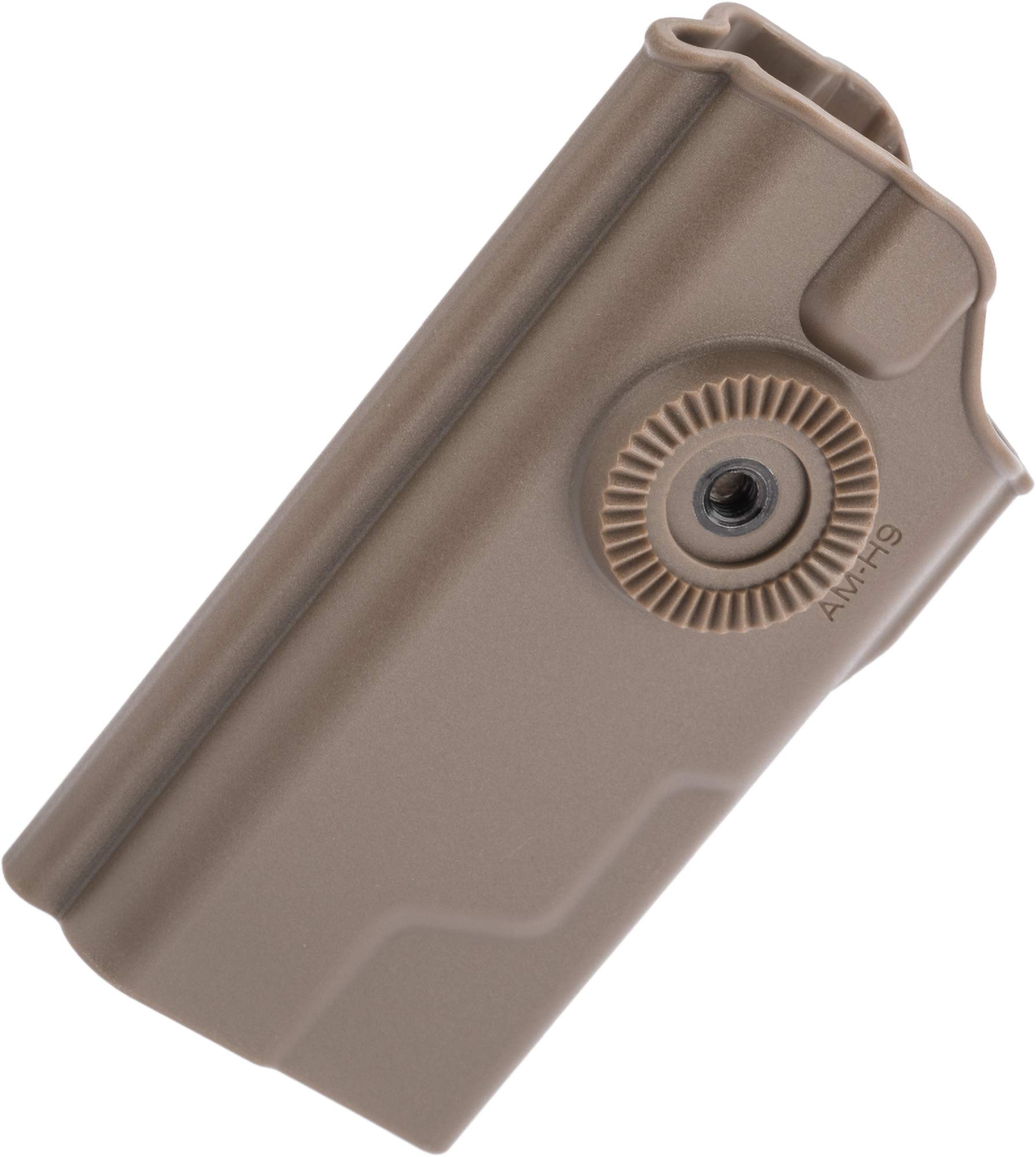 Evike Airsoft - EMG Matrix Hardshell Adjustable Holster for Hudson H9 Series Airsoft Pistols (Color: Flat Dark Earth/No Attachment)
