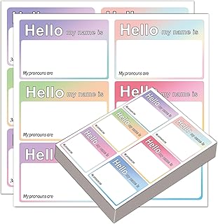 180 Pcs Pronoun Stickers My Pronoun are Labels 2 x 3 Inch - They Them He Him She Her Name Tag Identity Labels for Party
