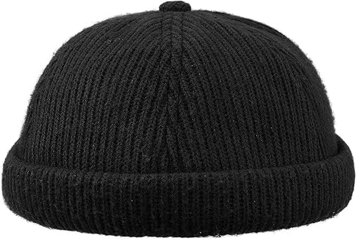 Clakllie Sombrero cálido sin ala de punto de cráneo Docker Sombrero suave Beanie Trabajador Sombrero de marinero Pescador León Sombrero