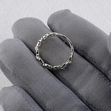 馬蹄 プラチナ リング 指輪 シンプル おしゃれ チェーン 馬の蹄 ひづめ 蹄鉄 - 画像 (6)