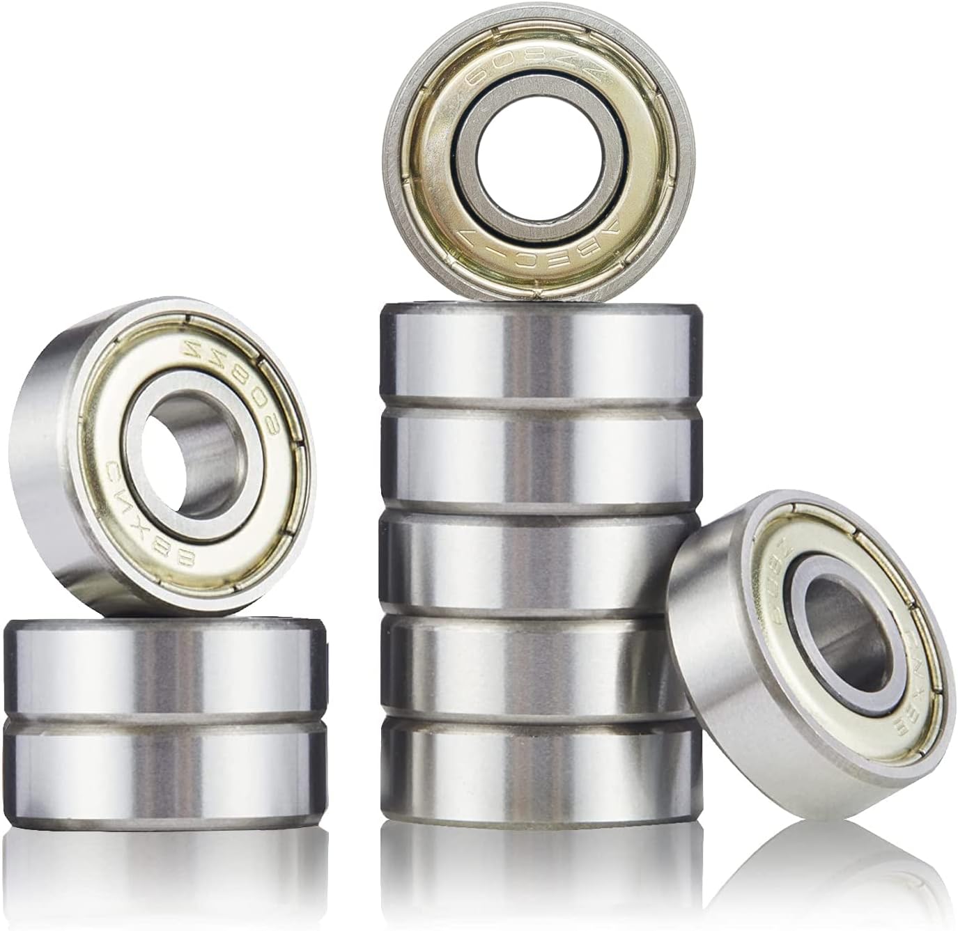 Welche Kugellager Für Inliner Sind Die Besten ZhenSFlourish Kugellager 8x22x7, 10 Stück 608ZZ, 608 Kugellager