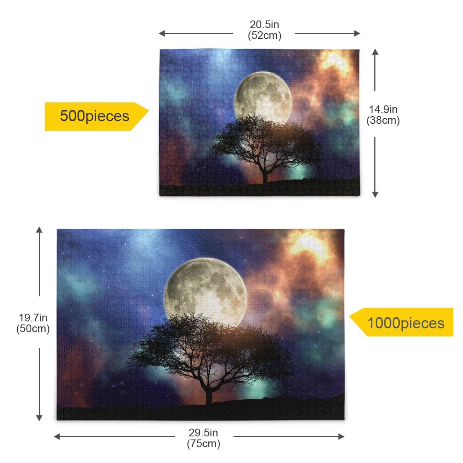 在庫処分品　入手困難　文字盤　3枚セット Amazon.com: XYMZR Colorful Starry Moon Tree Jigsaw Puzzle 500