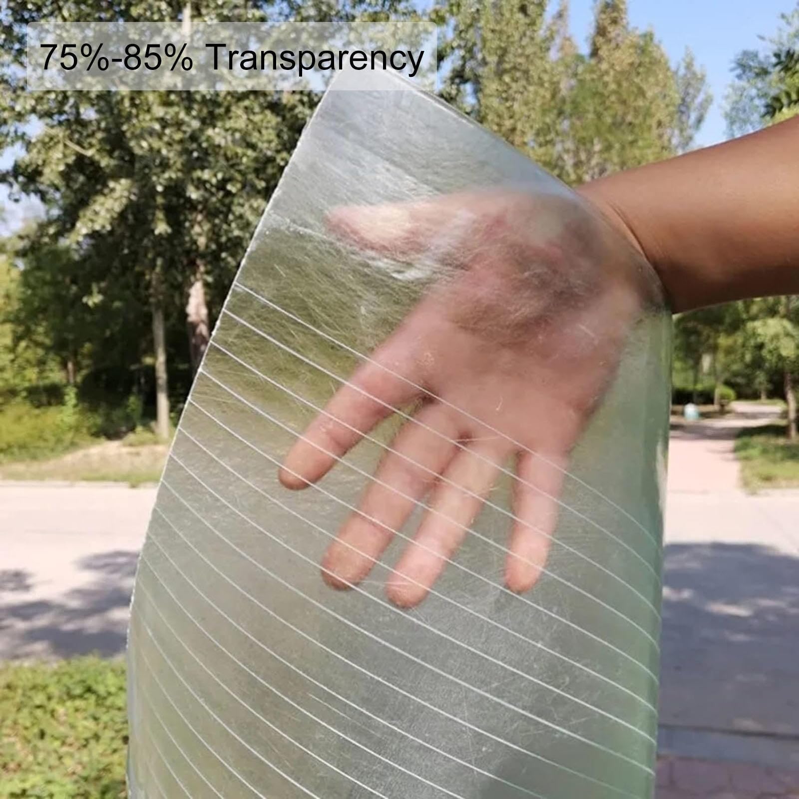 Planchas De Policarbonato Para Tejados,Lámina Para Techos Transparentes Para Invernaderos,Planchas De Fibra De Vidrio De 0,8mm,Paneles Aislantes Para Tejados,Resistentes a La Intemperie,W×L-20×118in