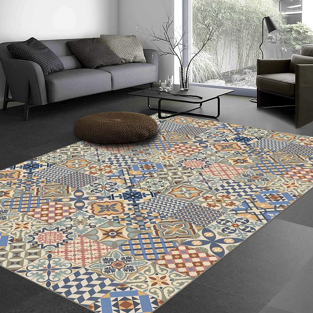 Vilber Toledo DU 01 52X100 Rug, Vinyl, Multicoloured-01, 52 x 100 x 0.2 cm, Multicoloured - 01, 52 x 100 cm (Rectangular) - Image 5