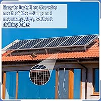 Vista 5 de Clips de protección para panel solar Funrous Clips de fijación para animales Kit de enrollado de animales Abrazadera de acero inoxidable para panel