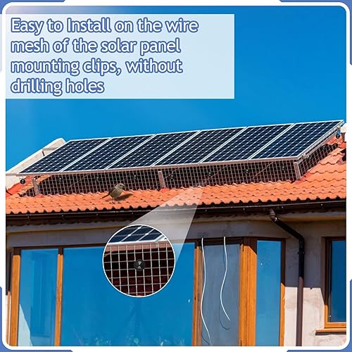Miniatura 5 de Clips de protección para panel solar, kit de rollo de animales de protección de animales, clips de sujeción de acero inoxidable para panel solar,