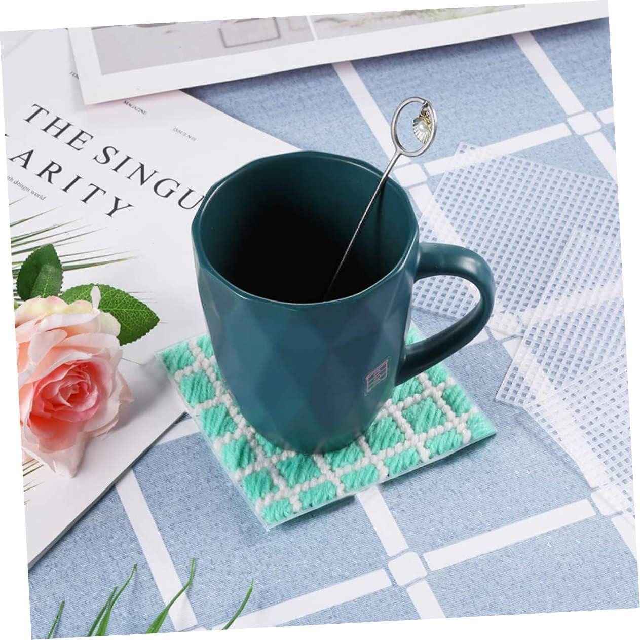 Uonlytech 25pcs Plastic Canvas Sheets for Embroidery Crafts Plastic Mesh for Cross Projects Design for Boys and Girls and Adults
