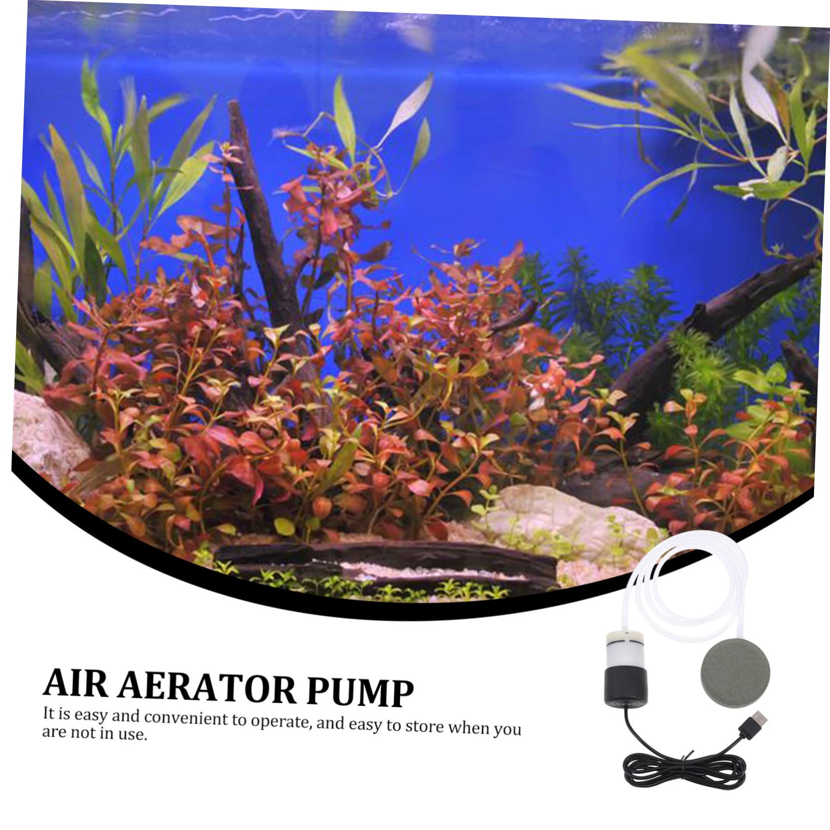 POPETPOP Bomba De Oxigeno para Pecera Aireador Portátil Agua Paraca Acuarios Estanque Piscina Recargable Calentador Inflables Balde Batería Inflador Carnada Abdominales