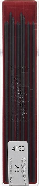 KOH-I-NOOR 2B Grade Graphite Lead for 2mm Diameter 120mm Mechanical Pencil