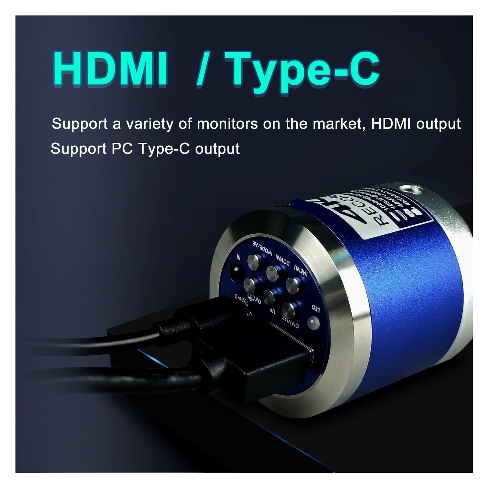 Microscopio Industrial 4K Full HD con Montura C, cámara Digital, Soldadura de PCB, reparación teléfonos móviles, microscopio Doble luz LED
