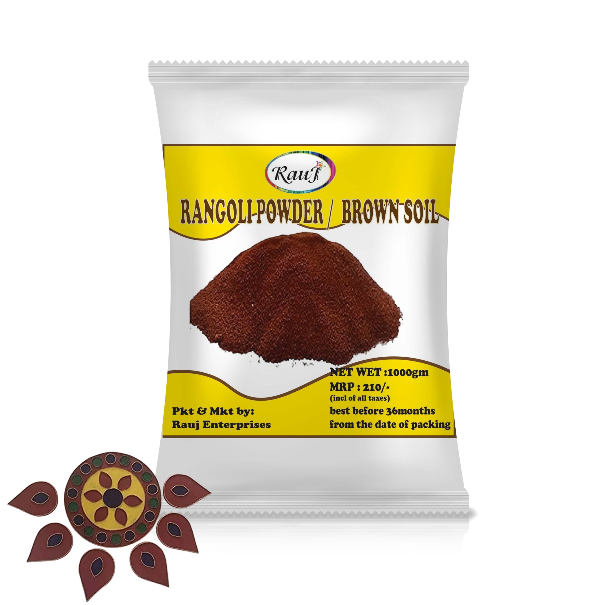 Brown Rangoli Lalmati Natural Soil Powder – 1kg Pack for Traditional Rangoli,Decoration, Crafts-image-21