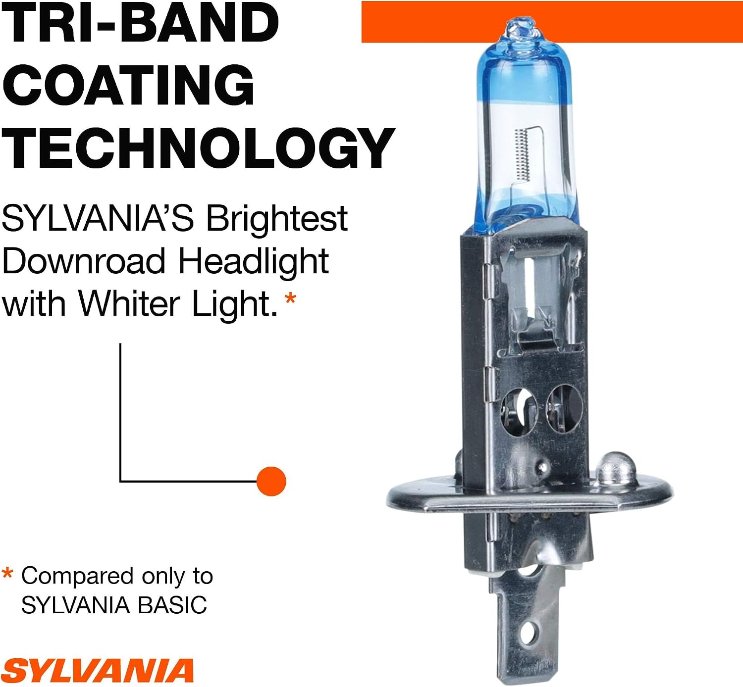SYLVANIA - H1 SilverStar Ultra - High Performance Halogen Headlight Bulb, High Beam, Low Beam and Fog Replacement Bulb, Brightest Down Road with Whiter Light, Tri-Band Technology (Contains 1 Bulb)