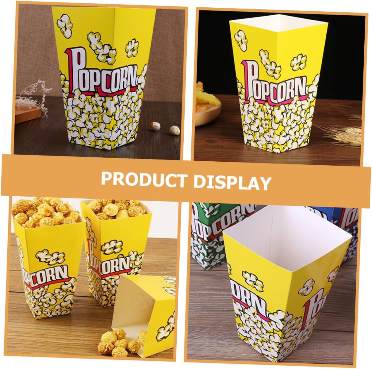 NOLITOY 100pcs Popcorn Storage Boxes for Parties Lightweight Snack Containers for Popcorn French Fries and Treats for Birthdays Weddings and Movie