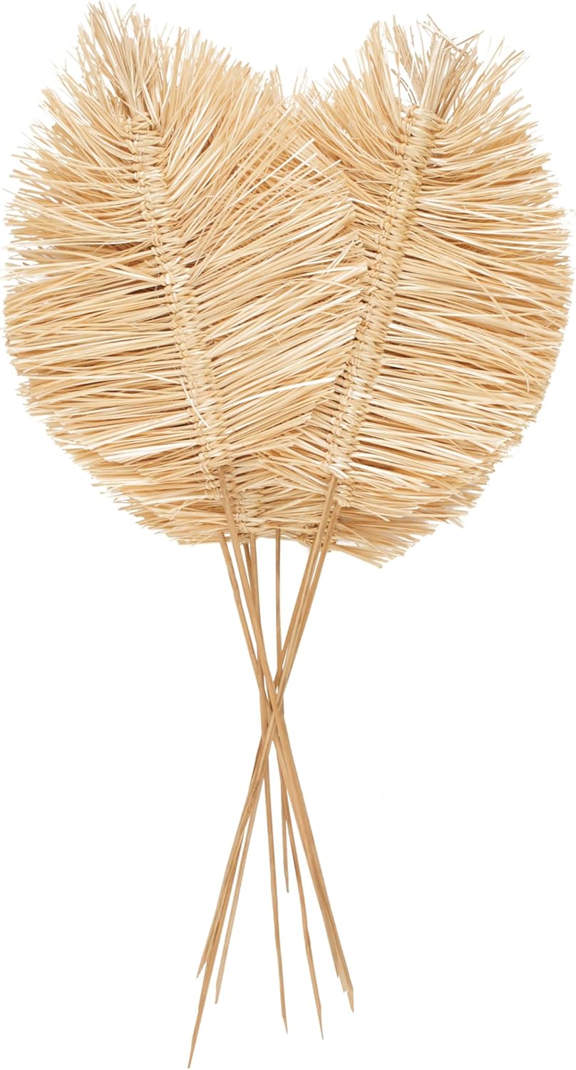 Deco 79 Dried Plant Home Decor Natural Foliage Tall Spear Natural Dried Foliage with Sharp Stems, Foliage for Decoration 17" x 7" x 32", Light Brown