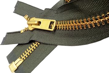 YKK Sale 28" Extra Heavy Duty Jacket Zipper 10 Brass Separating  Color 567 Olive Green 1 Zipper/Pack Made in USA