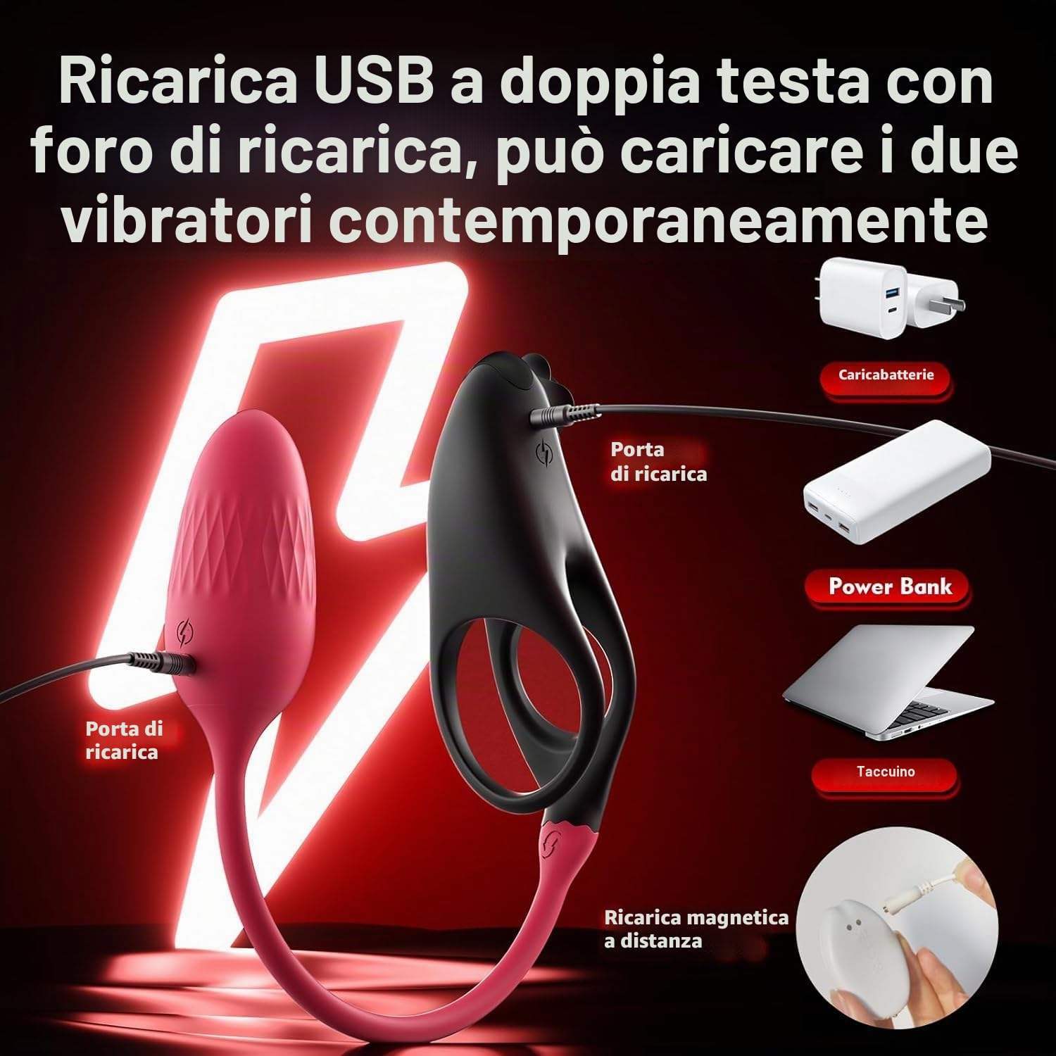 Nuovo Anello per Sperma con Blocco Telecomando da Uomo, Masturbatore Portatile con Vibratore del Punto G, Stimolatore Anale Clitorideo, Adatto per Giocattoli Sessuali di Coppia
