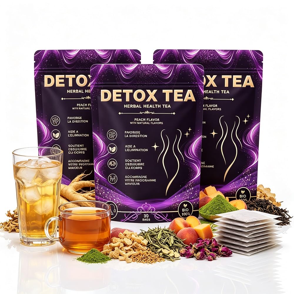 Tè disintossicante biologico naturale, delicato comfort digestivo | Bustine di tè purificante alle erbe(3pcs)