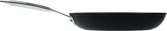 Cristel, Exceliss+ Non-Stick coating Crepe Pan with anodized aluminum, 3-Ply construction, Brushed Finish, all hobs + induction, Castel'Pro Ultralu collection, 9.5.