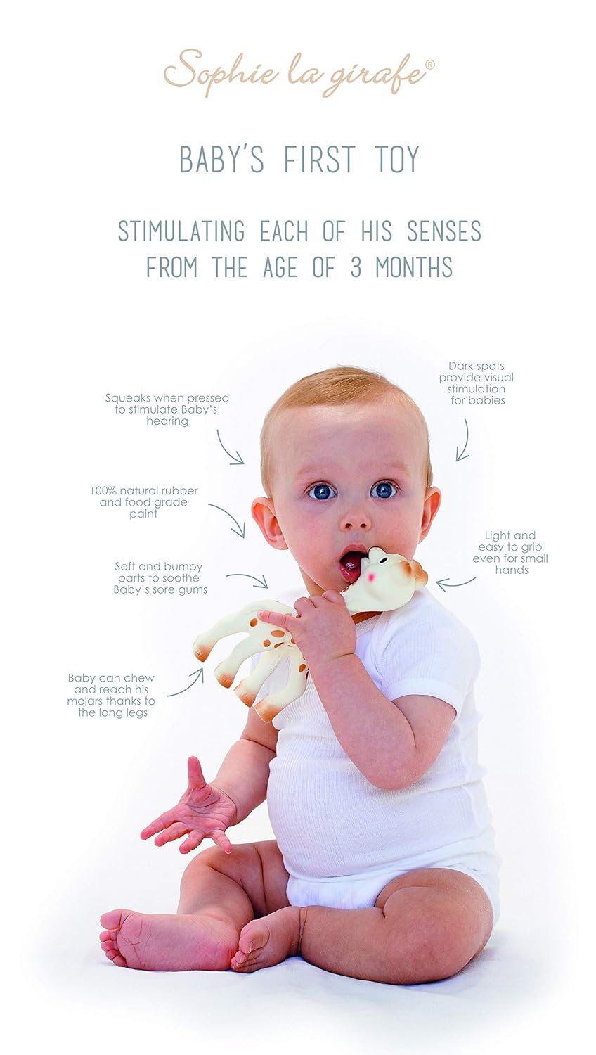 Sophie la girafe Eau de Toilette – Gentle Fragrance for Mothers and Children Over 5 – 96% Natural Ingredients – Vegan – Made in France – With Soothing Teething Ring