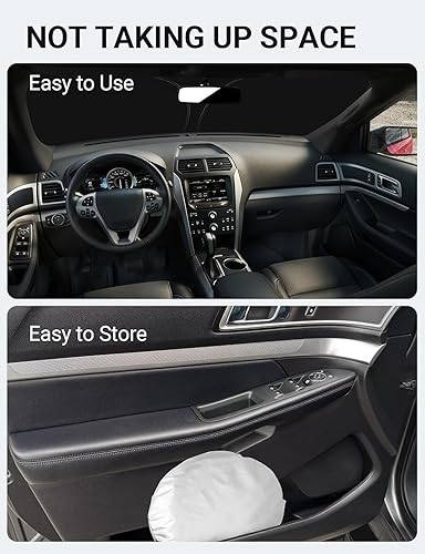 Vista 454 de Proadsy Parasol para parabrisas para BMW X1 F48 2016-2022 de 4 capas plegable, protector de parasol frontal que bloquea los rayos UV y mantiene