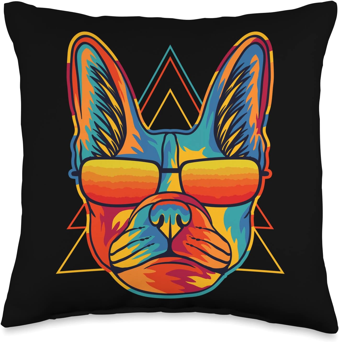 Cool Puppy Bulldog Gift Colorful French Glasses Cool