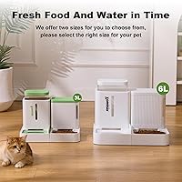 Vista 7 de Alimentador de gravedad para gatos y dispensador de agua, 2 en 1 con rotación de 180 grados, 2 unidades de alimentación automática de gran capacidad