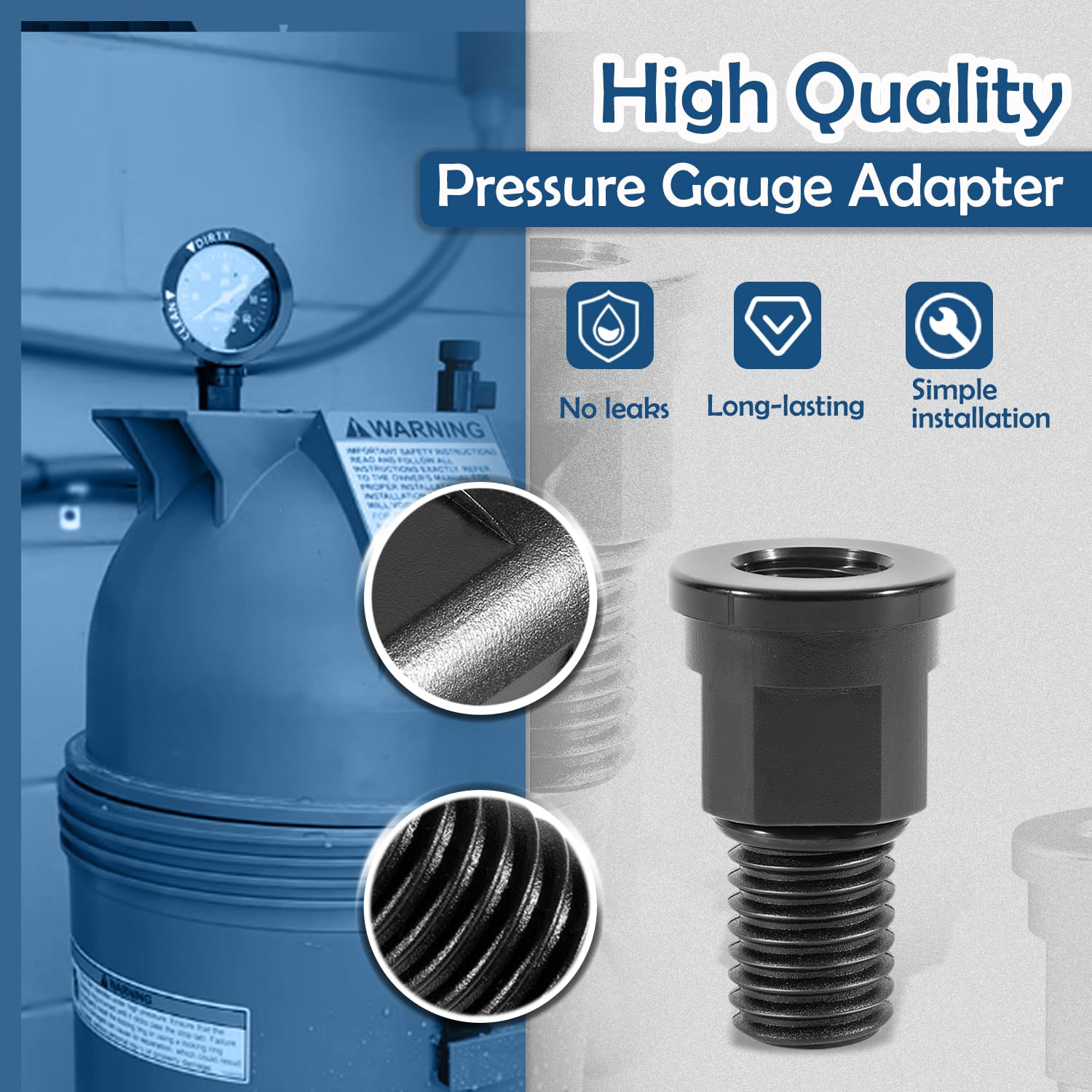 Amazon.com: R0557100 Pressure Gauge Adapter Replacement for Zodiac