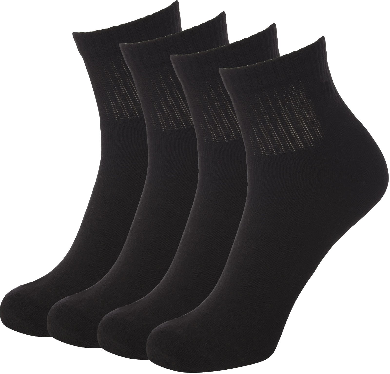 Ultimate Men Ankle Length Black Socks For Office Wear Plane Black Socks - Pack Of 4