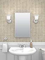 Vista 2 de American Pride Botiquín de puerta con espejo para montaje empotrado, 16.1 in x 26.2 in, cuerpo de acero, blanco