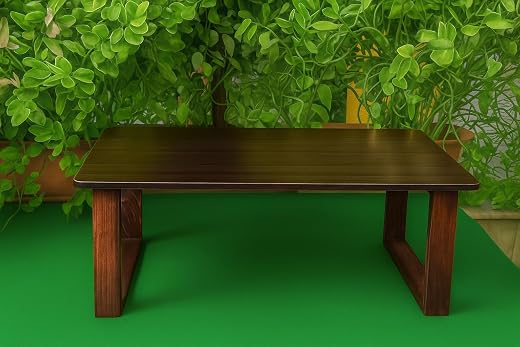 Foldable Lap Desk | PLYWOOD Bed Table With solid wood legs – modern DARK FINISH, Sturdy Laptop Table for Study, Work, bed,
