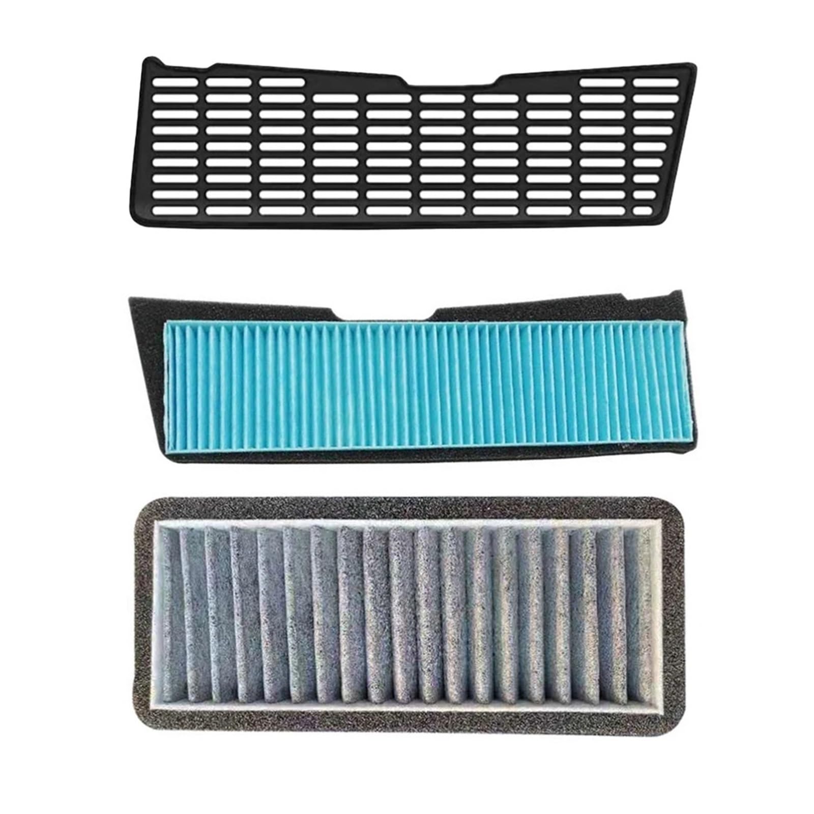 Techauto 3Pcs Set Fit For Model 3 2021 2022 Air Conditioner Inlet Filter Replacement Parts Air Intake Grille Protective Cover Air Filters(3Pcs Set)