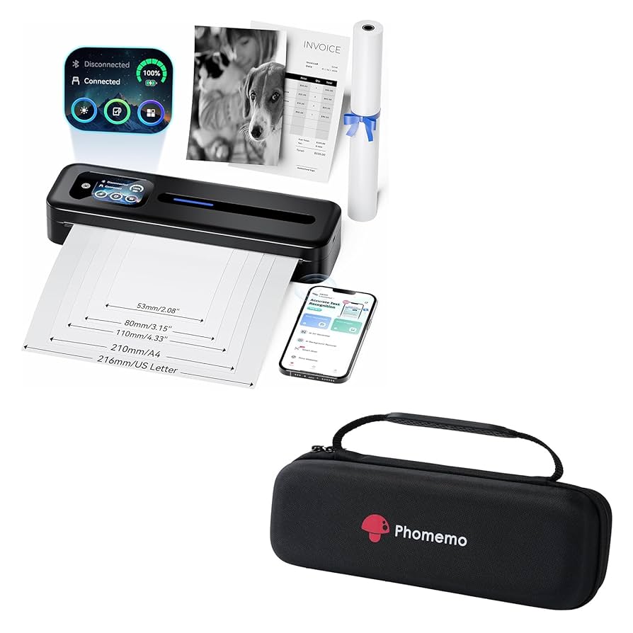 ★Pmo M832★ Amazon.com: Phomemo Portable Printers Wireless for Travel