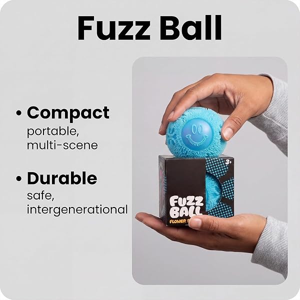 Fuzz Ball giocattolo sensoriale con texture vellutata e motivo ondulato, morbido per bambini dai 3 anni in su, giocattolo anti-stress per casa, scuola e viaggi, idea regalo ideale - 3