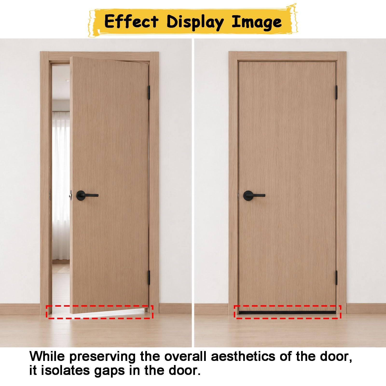 30-150 Cm Guarnizione Porta Con Paraspifferi Automatico Regolabile