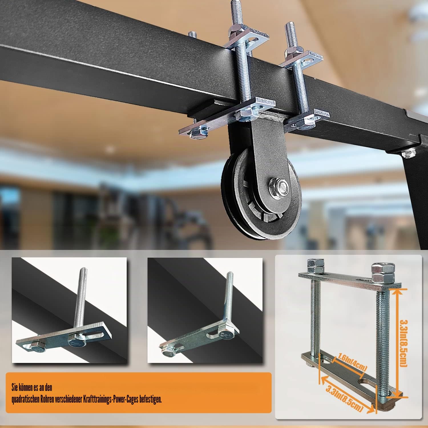 Zugvorrichtung für Power Rack, LAT-Pulldown-Maschine, Dual-Pulley-System für Kabel und Gewichte für Home Gym, Krafttraining, Power Racks