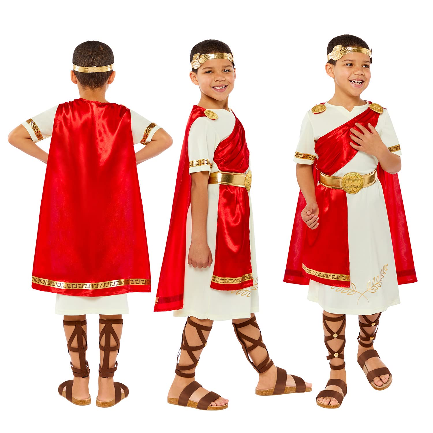 Roman Emperor Deluxe Child Various Sizes - 6-8 Years