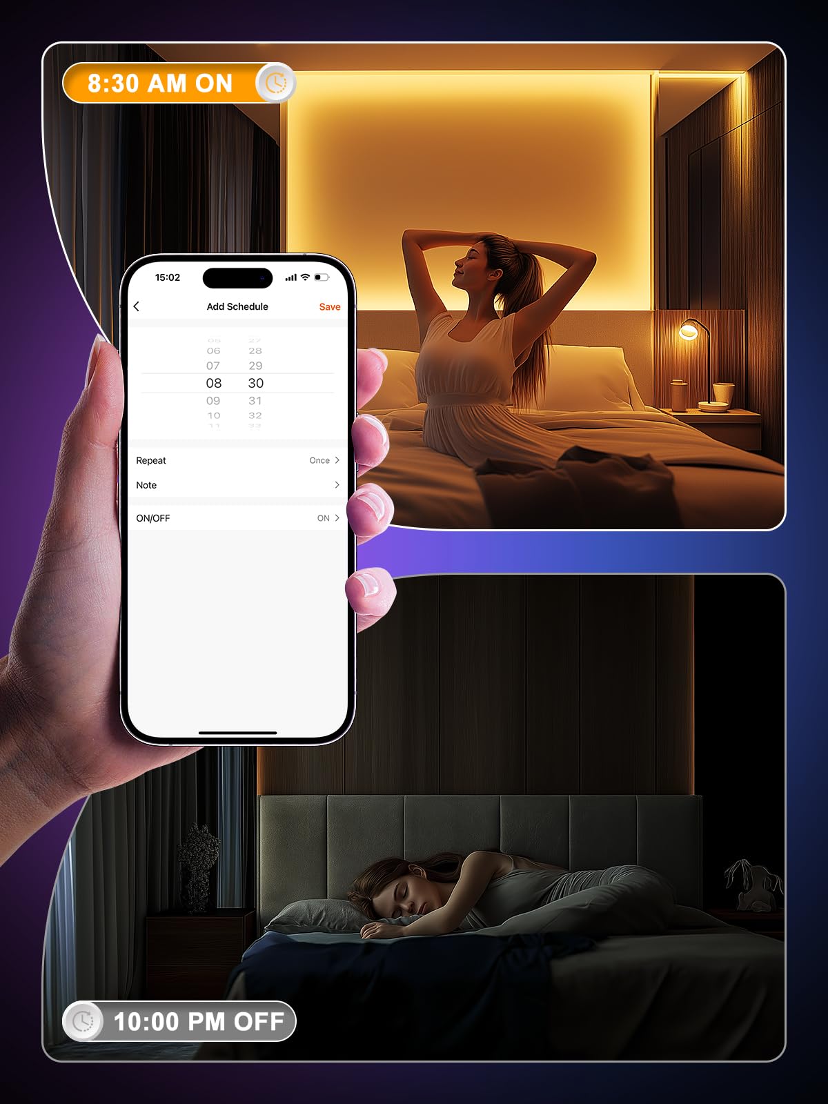 Fitop Lampadine Alexa Inteligente LED GU10, Dimmerabile Lampadina Smart 4.7W=50W, RGB & 2200K-6500K Bianco Freddo Caldo, Compatibile con Alexa/Google Home/Siri, Controllo APP, 5 pezzi