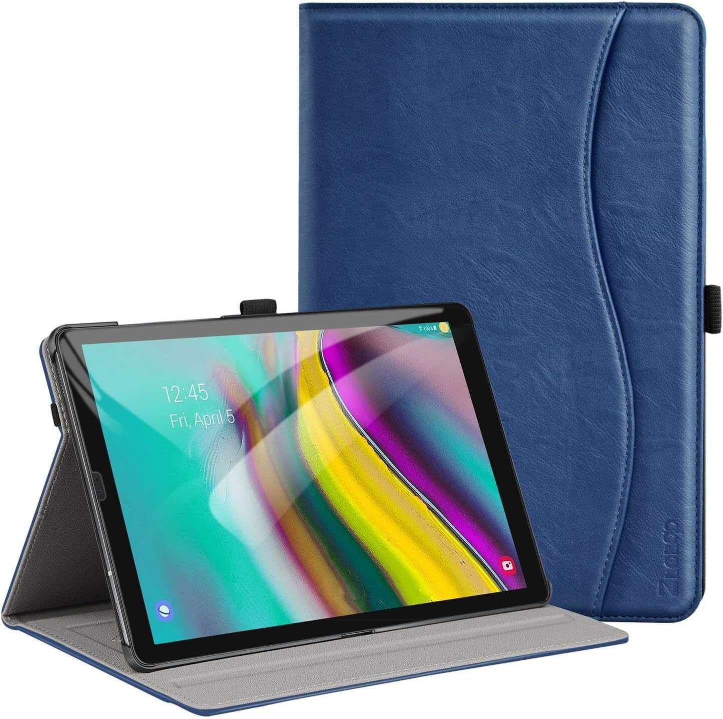 Ztotop Case for Samsung Galaxy Tab S5e 10.5 Inch Tablet 2019(SM-T720/T725), PU Leather Folding Stand Folio Cover with Auto Wake/Sleep, Pen Holder and Multiple Viewing Angles, Navyblue