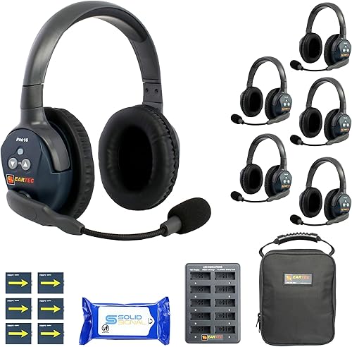 Miniatura 8 de Eartec ETP2S Ultralite PRO16 Manos Libres Full Duplex Wireless Headset Comunicación para 2 usuarios – 2 auriculares de un solo oído, alcance