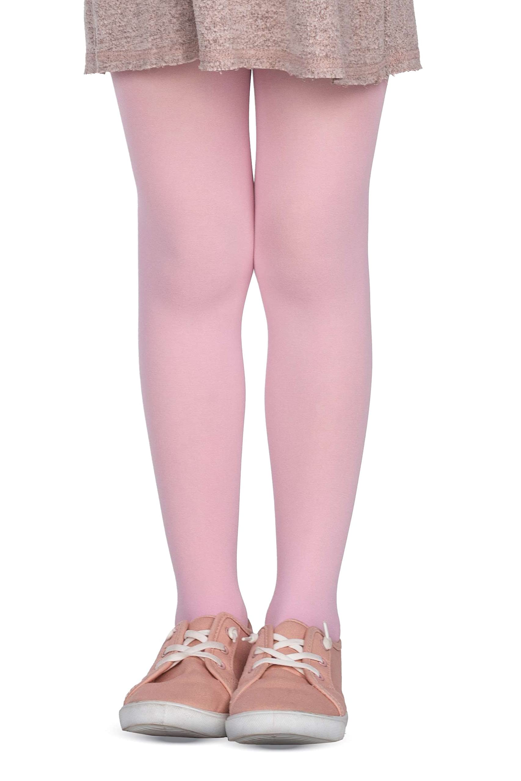 looksy Lot de 3 Collants Fille 40 Deniers Opaques Unis Microfibre Ballet Extensibles Doux Enfant Collants Scolaires Uniforme Danse 3-12 Ans