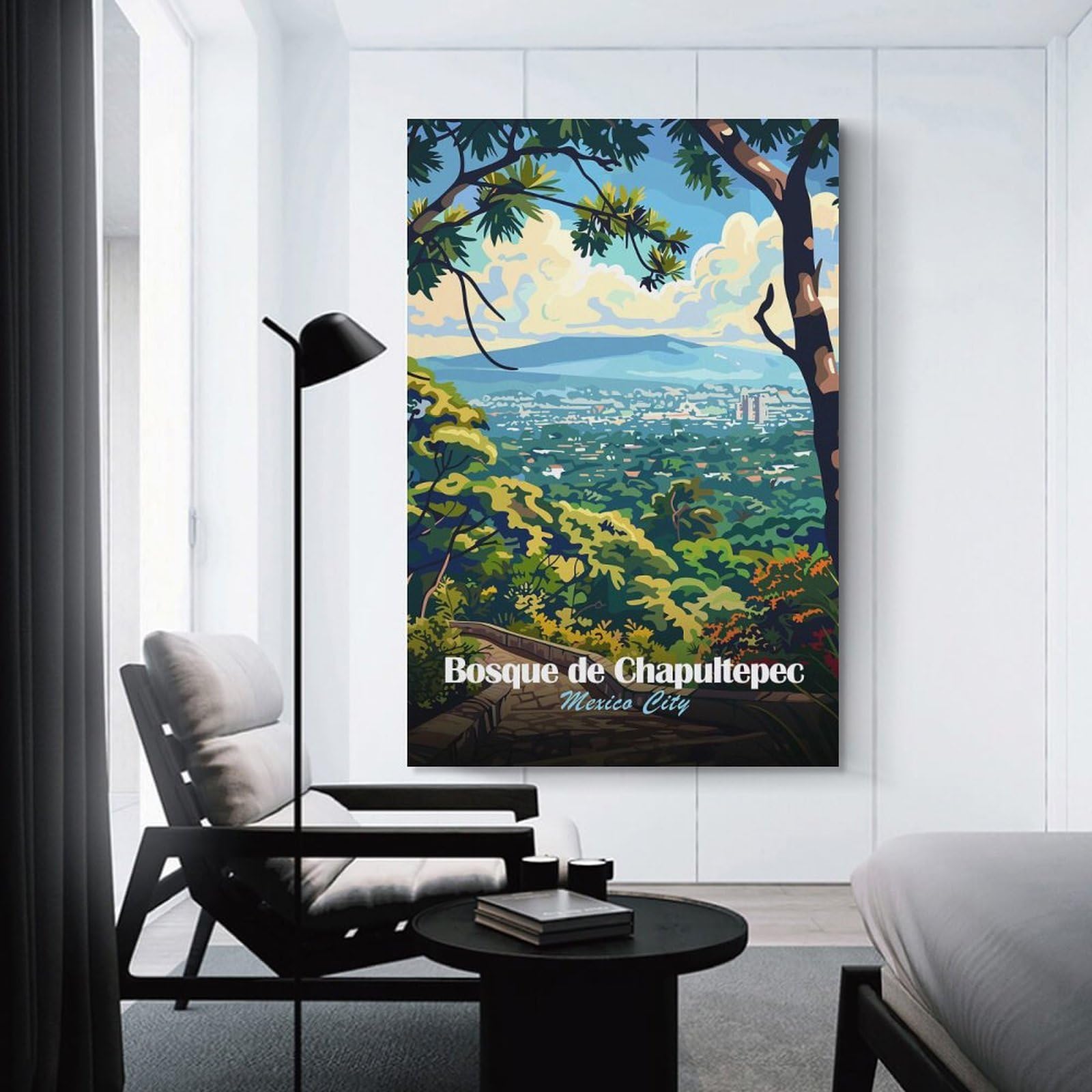Junmoney Bosque De Chapultepec, Mexico City Room Decor Wall Art 24x36inch(60x90cm), for Art Walls, Layered Displays Or Homes, Wall Decor Suited to Curated Displays