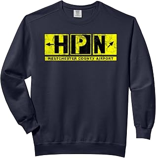 HPN Westchester County Airport Taxiway Sign Pilot Vintage Comfort Colors Adult Sweatshirt