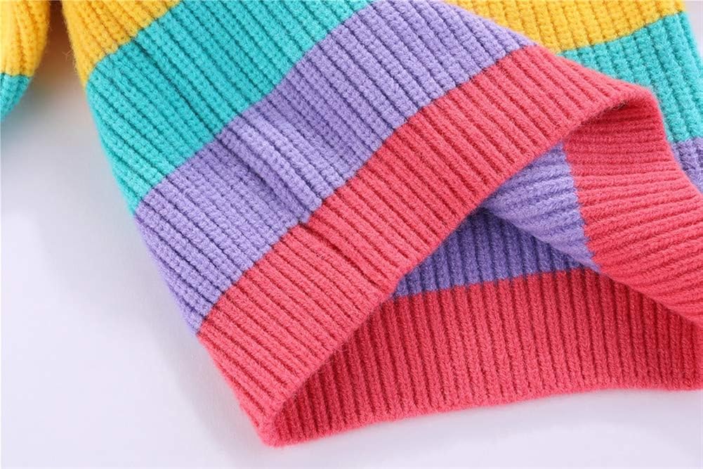 Mud Kingdom Little Boys Girls Sweater Pullover Cute Rainbow Stripe : Clothing, Shoes & Jewelry