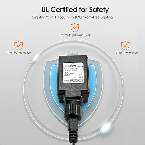 Miniatura 6 de WBao Decoraciones de Navidad para exteriores con estrella de 12 pulgadas, 344 luces LED de 11.9 pies de cascada de Navidad con control remoto, 8