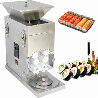 JHNKOJ Commercial Japanese Sushi Machine, Automatic 5L Stainless Steel Rice Balls Machine, 1800 Pieces/Hour DIY Removable Sushi Forming Machine